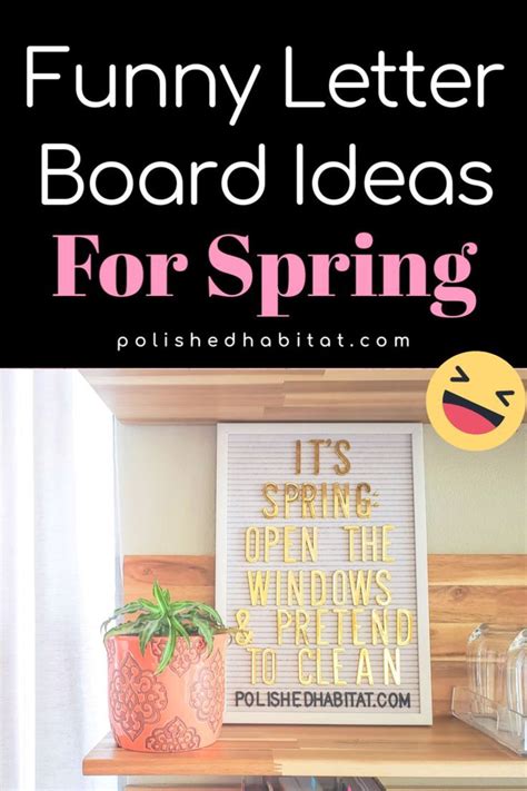 funny spring letter board ideas